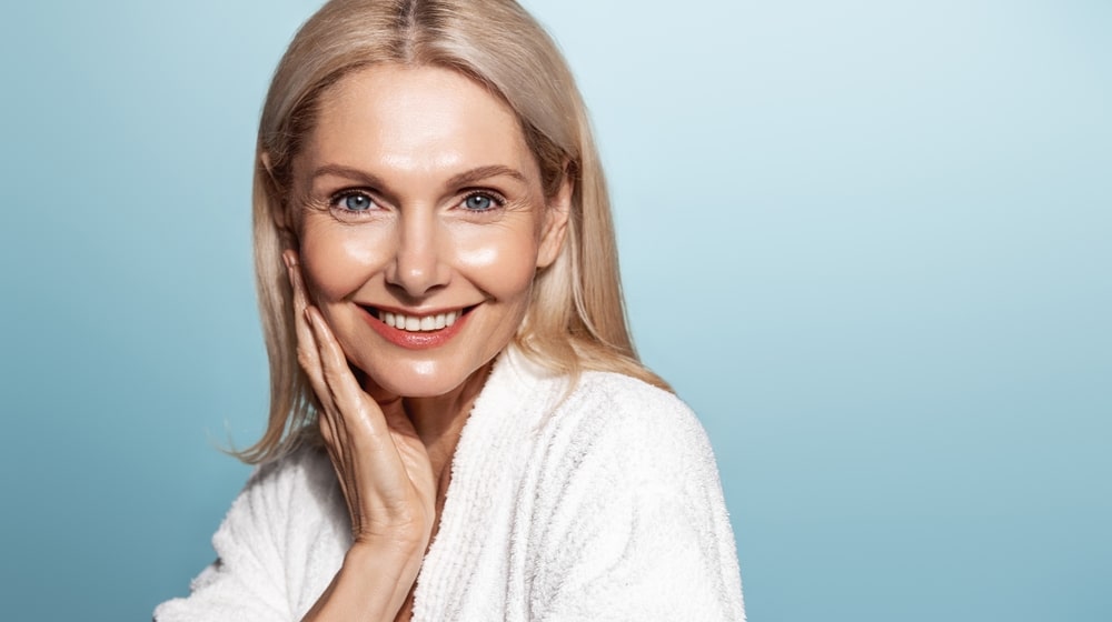 Skin,Care,And,Beauty.,Elegant,Woman,With,Blond,Hair,And